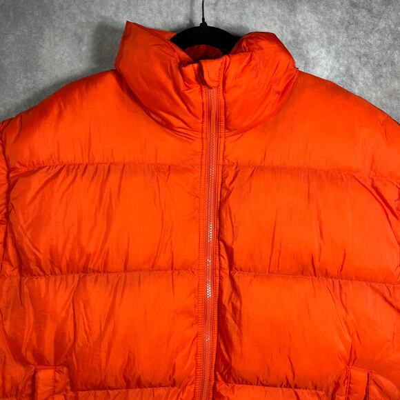 Free People Movement In‎ A Bubble Puffer Vest Large Flame Red Oversized Zip NEW - Picture 2 of 10